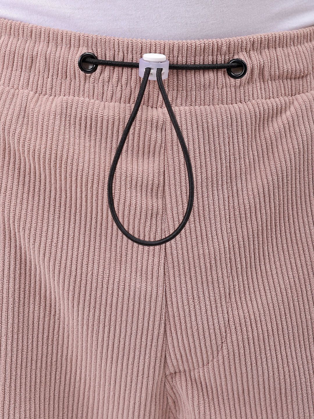 The Indian Garage Co Men Textured Tapered Fit Joggers Casual Trousers