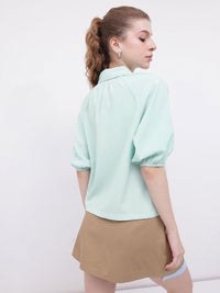 DressBerry Tranquil and Timeless Seersucker Relaxed Fit Shirt