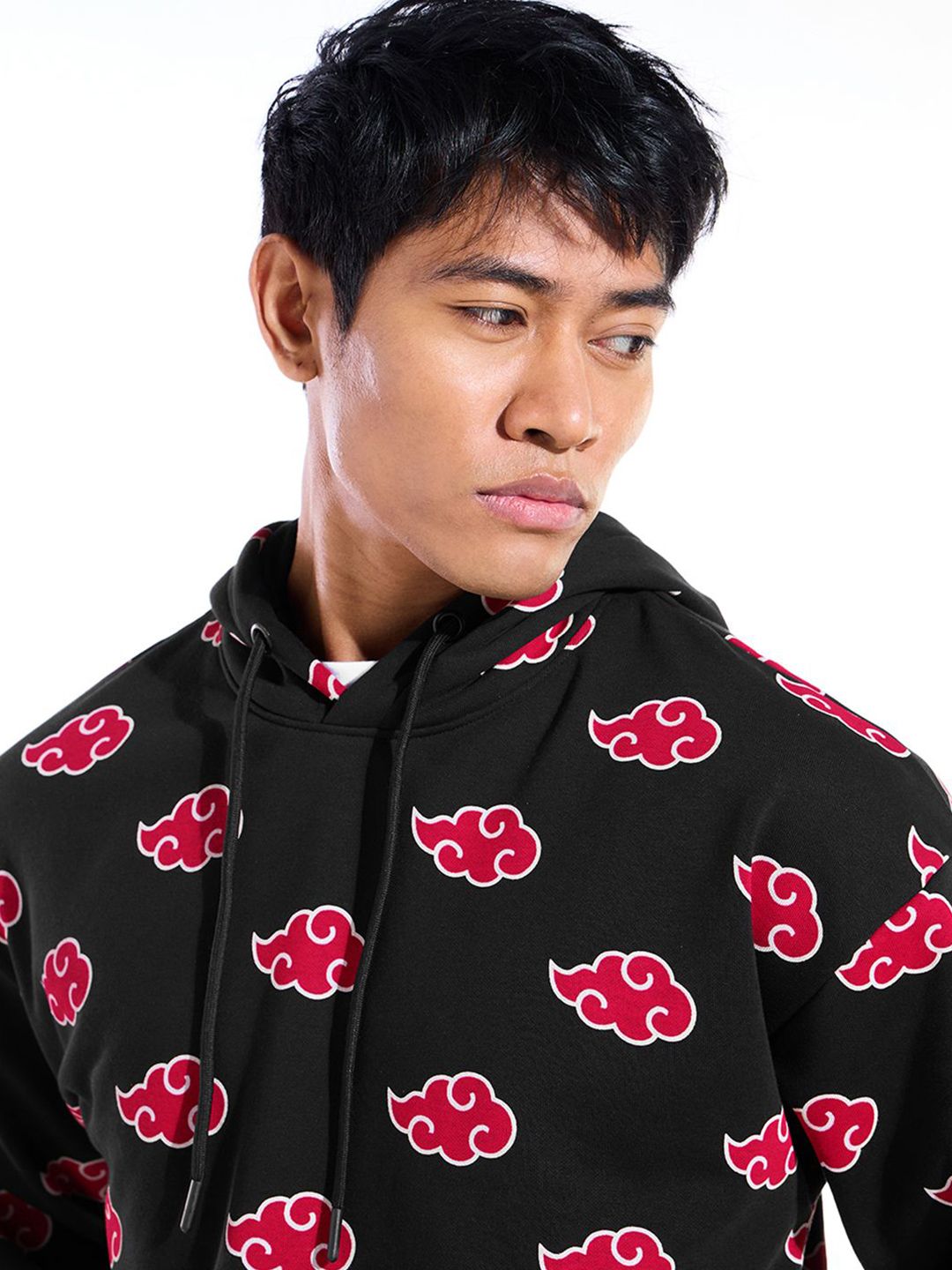 Bewakoof Heavy Duty Men Printed Hooded Oversized Sweatshirt