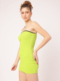 DressBerry Girly Glam Bow-Detail Ribbed Bodycon Mini Dress