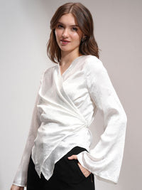 ESPYR By Tokyo Talkies Women Solid Ruched Top