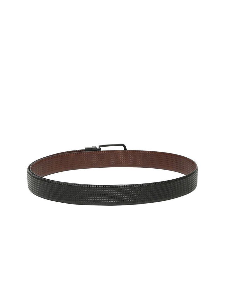 Teakwood Leathers Men Textured Leather Reversible Formal Belt