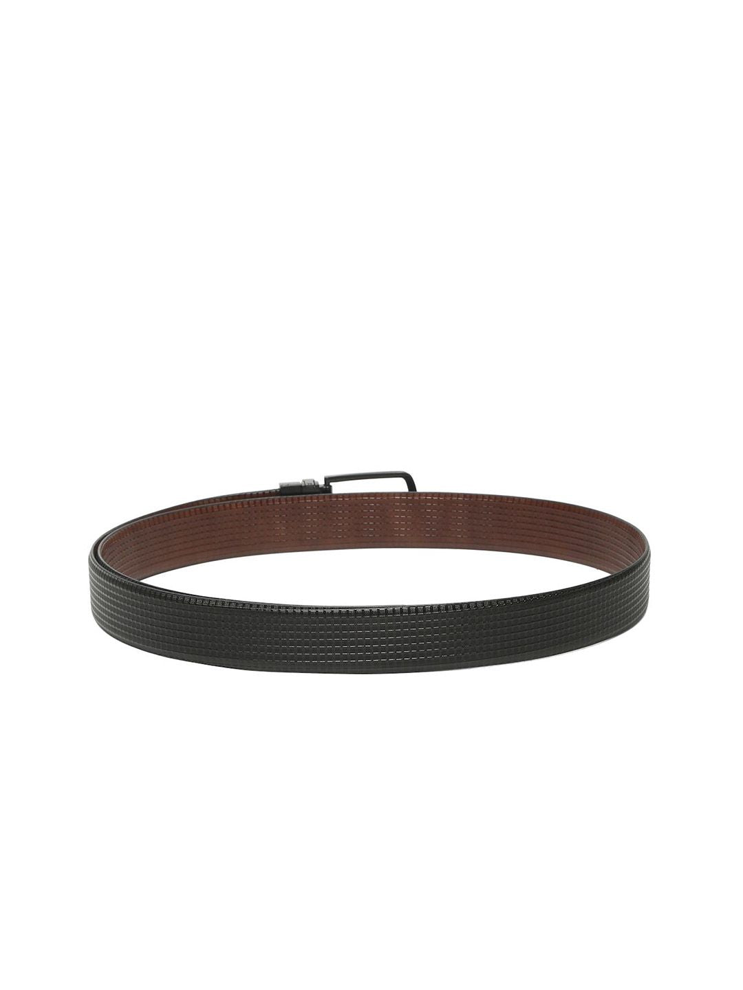 Teakwood Leathers Men Textured Leather Reversible Formal Belt
