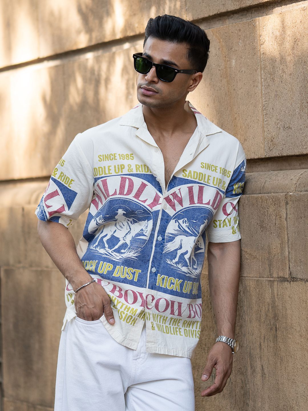 Powerlook Men Opaque Printed Casual Shirt