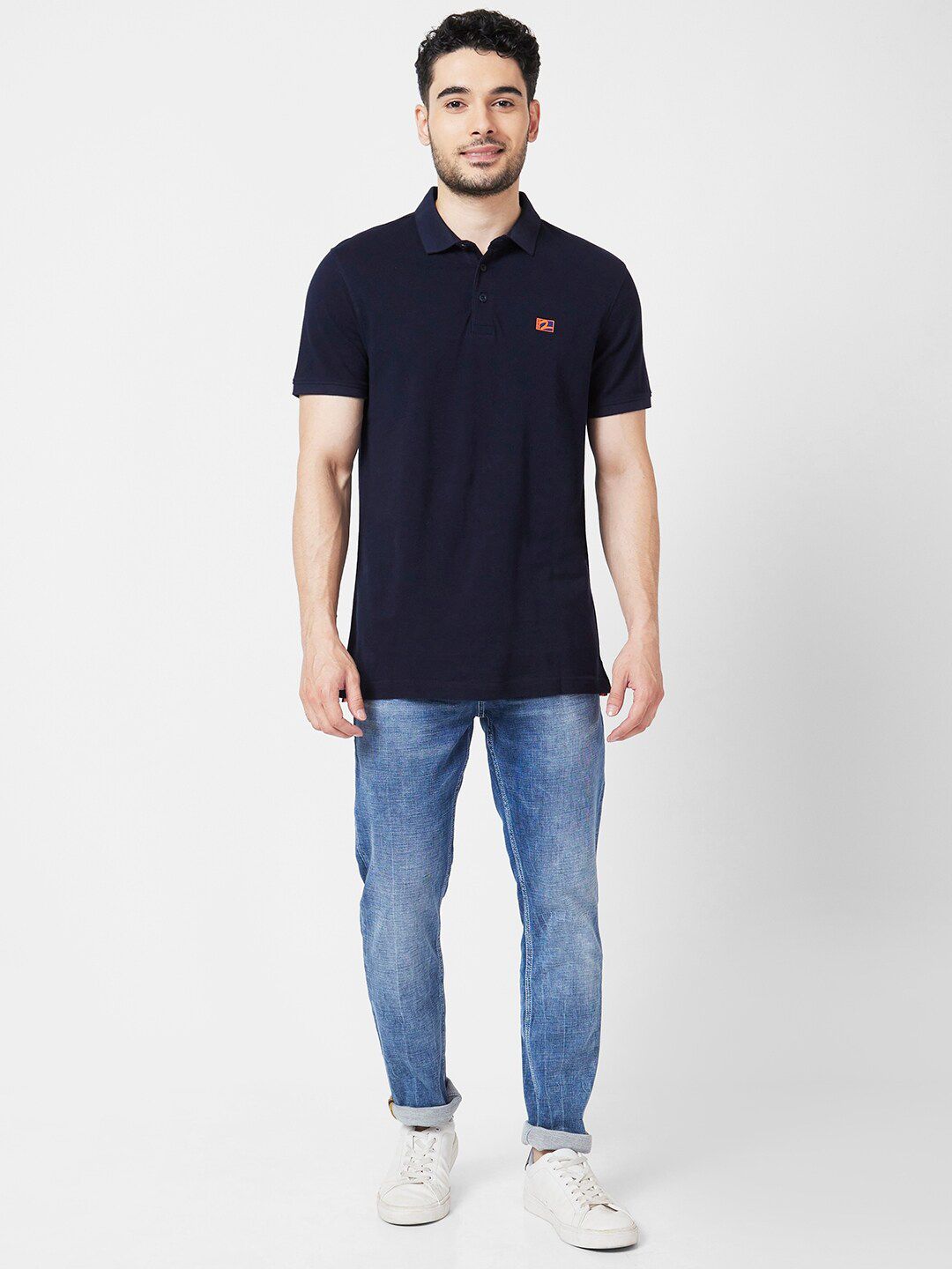 SPYKAR Polo Collar Slim Fit Cotton T-Shirt