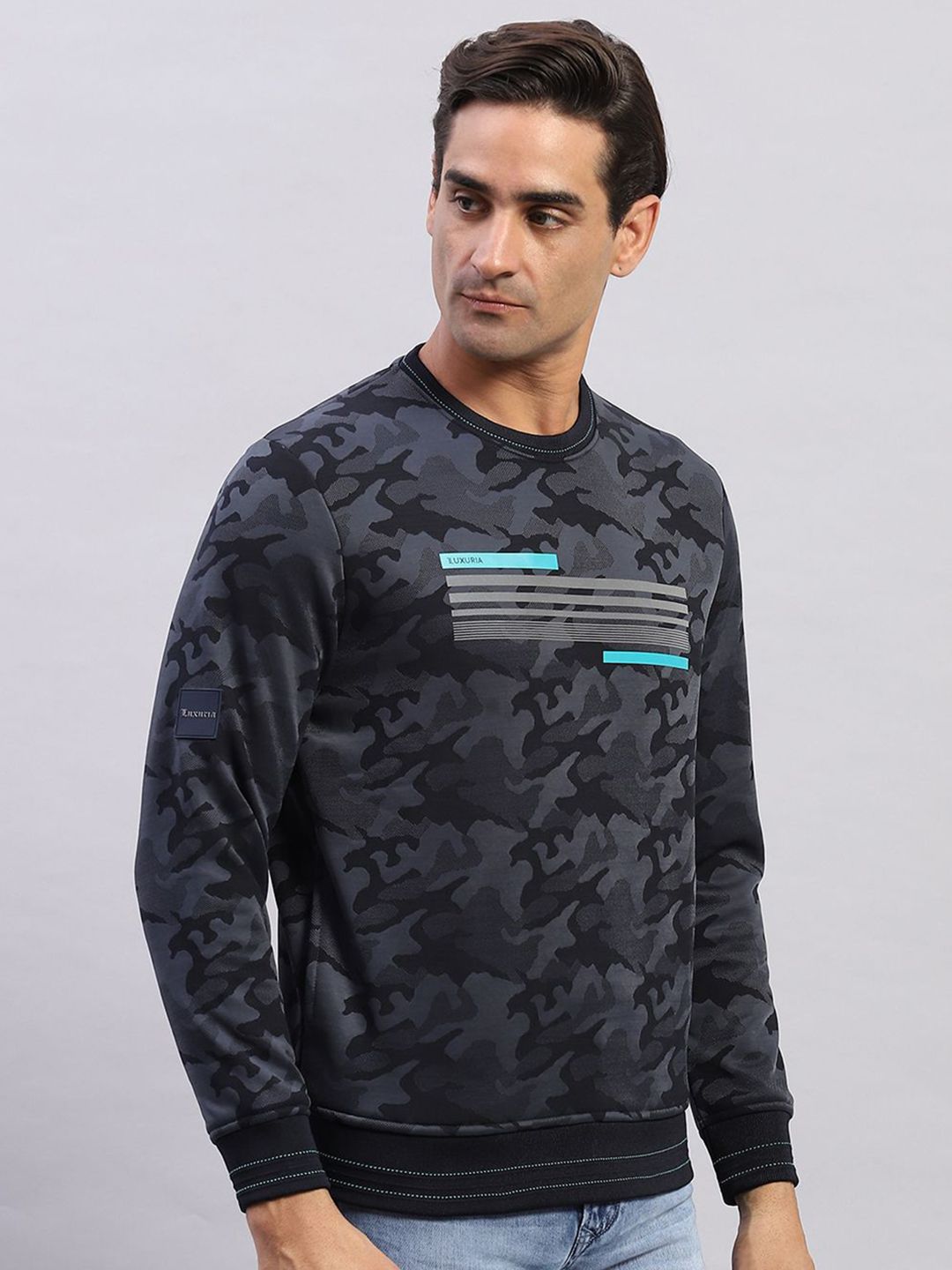 Monte Carlo Men Camouflage Printed Sweatshirt