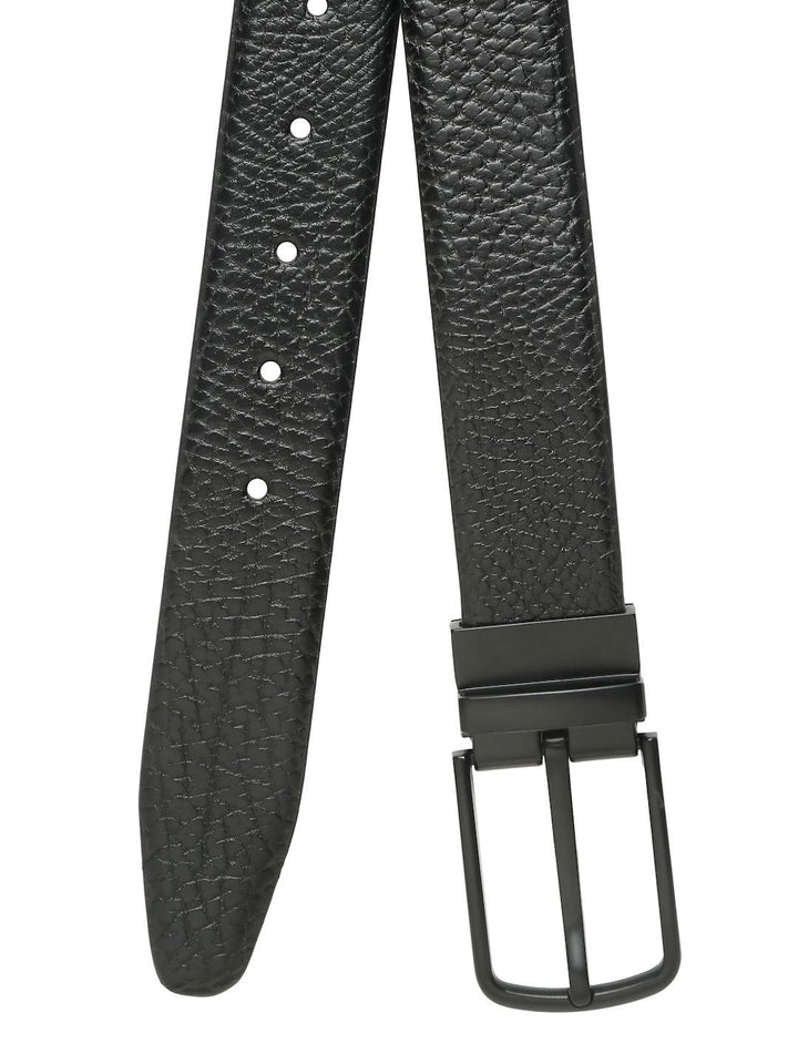 Teakwood Leathers Men Textured Leather Reversible Formal Belt