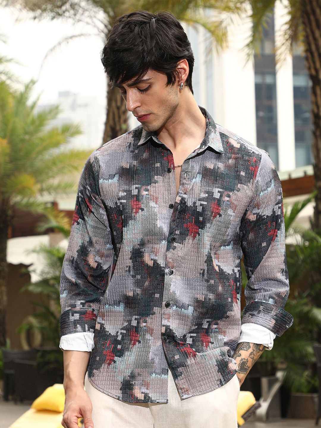 Campus Sutra Men Comfort Printed Casual Shirt