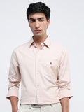 RARE RABBIT Men Comfort Spread Collar Solid Cotton Formal Shirt