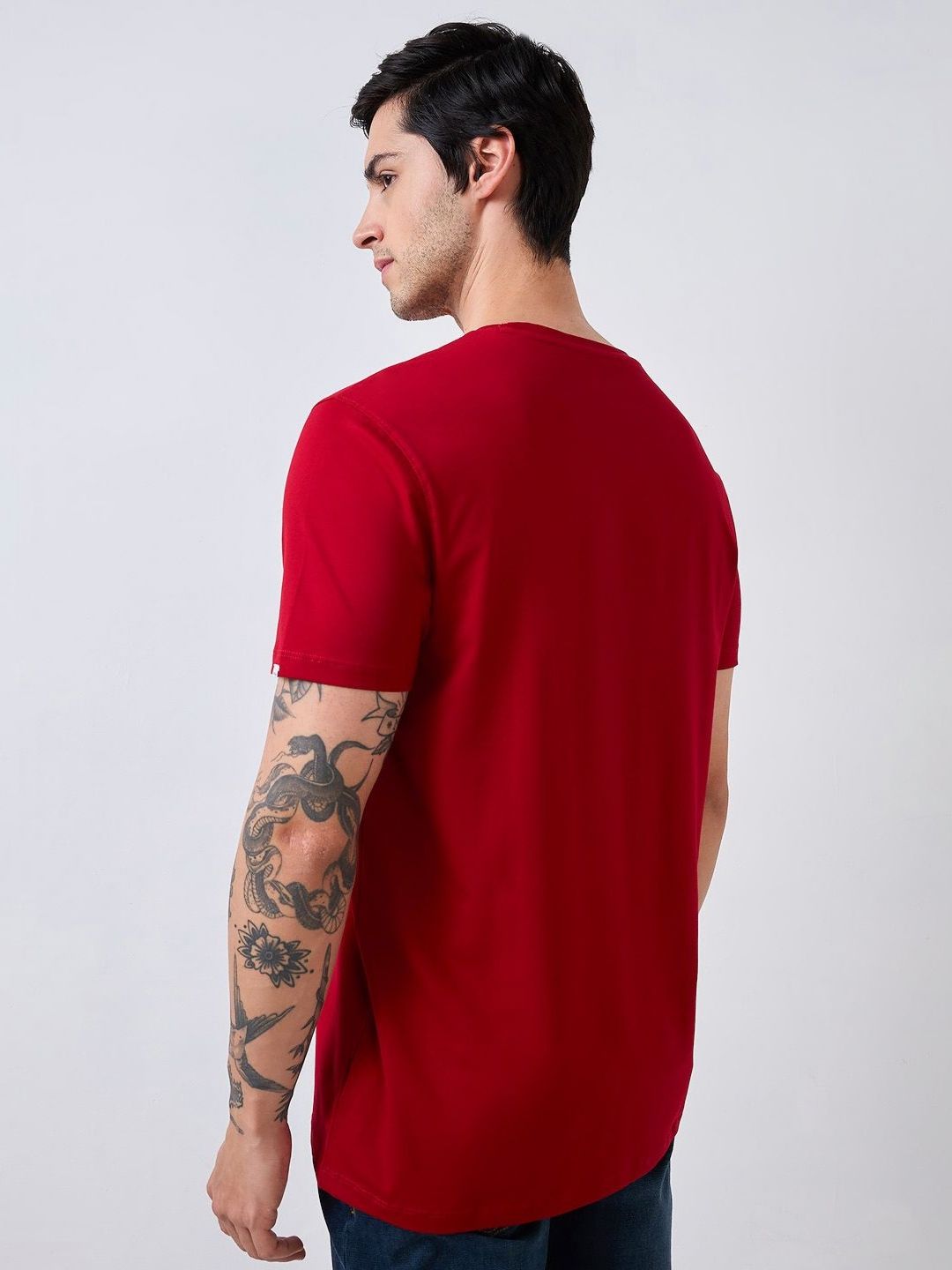 SPYKAR Men Biker Applique Slim Fit T-shirt