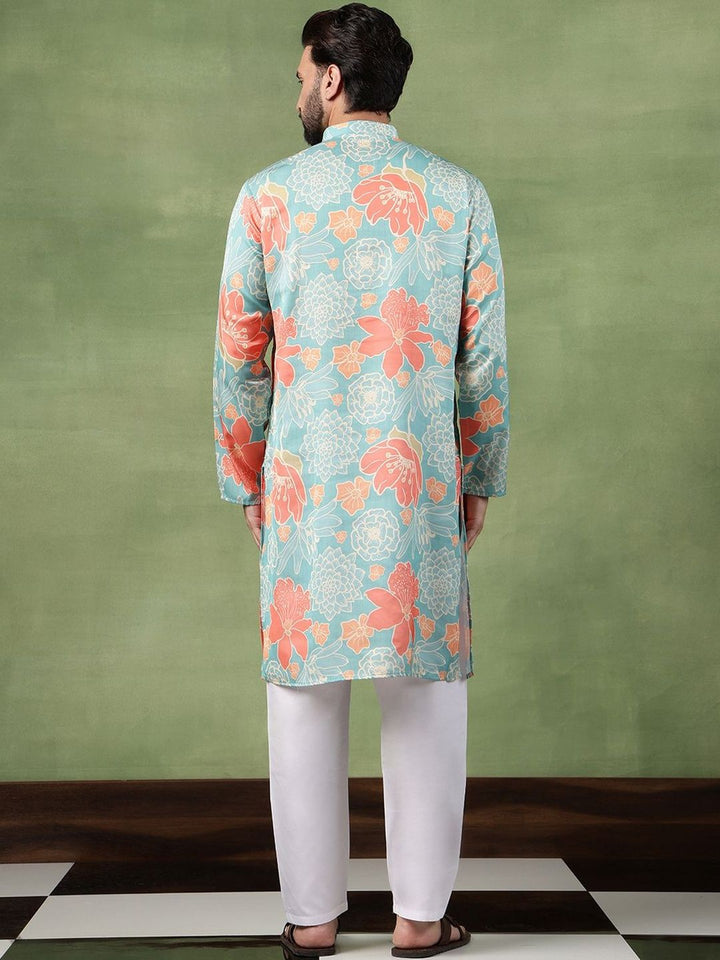 SOJANYA Men Floral Printed Kurta