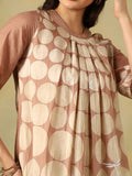 Mamicha Women Printed Pleated Pure Cotton Kurta with Seluar