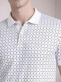 ADRO Men Printed Polo Collar T-shirt