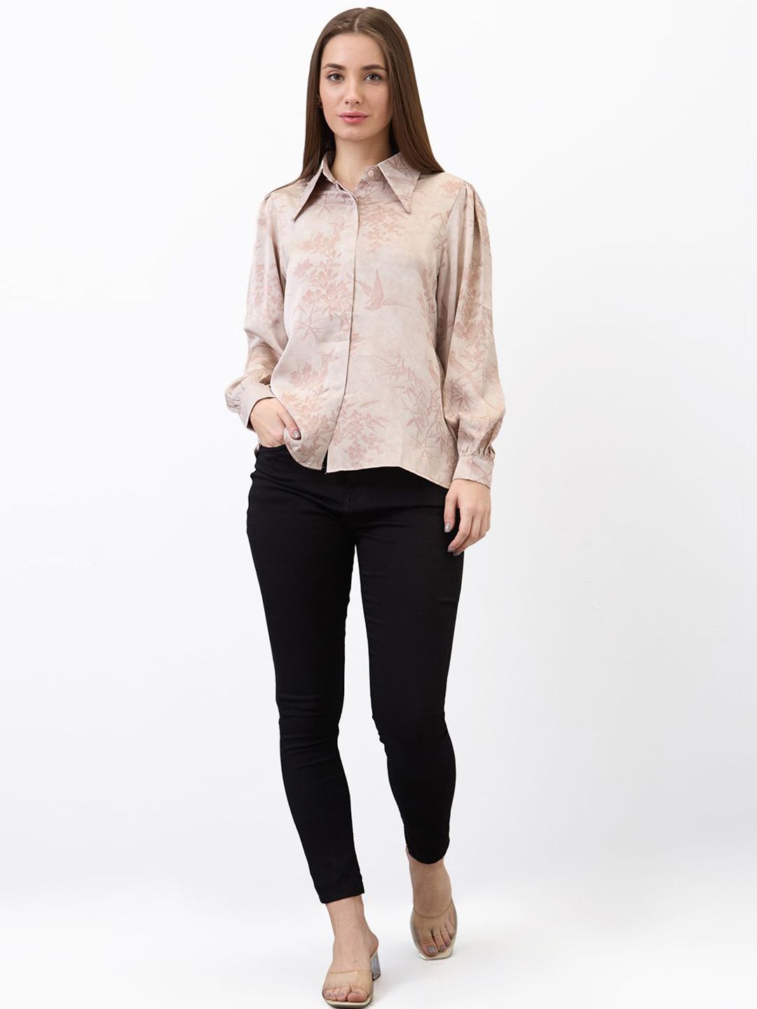 SPYKAR Women Spread Collar Floral Printed Casual Shirt