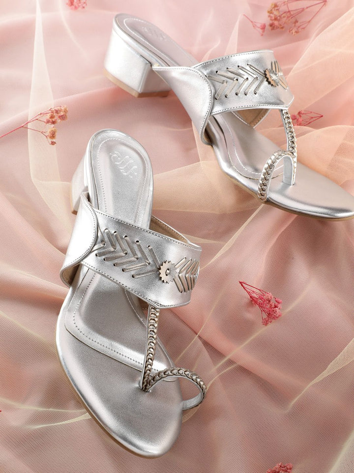 House of Pataudi Open Toe Block Heels