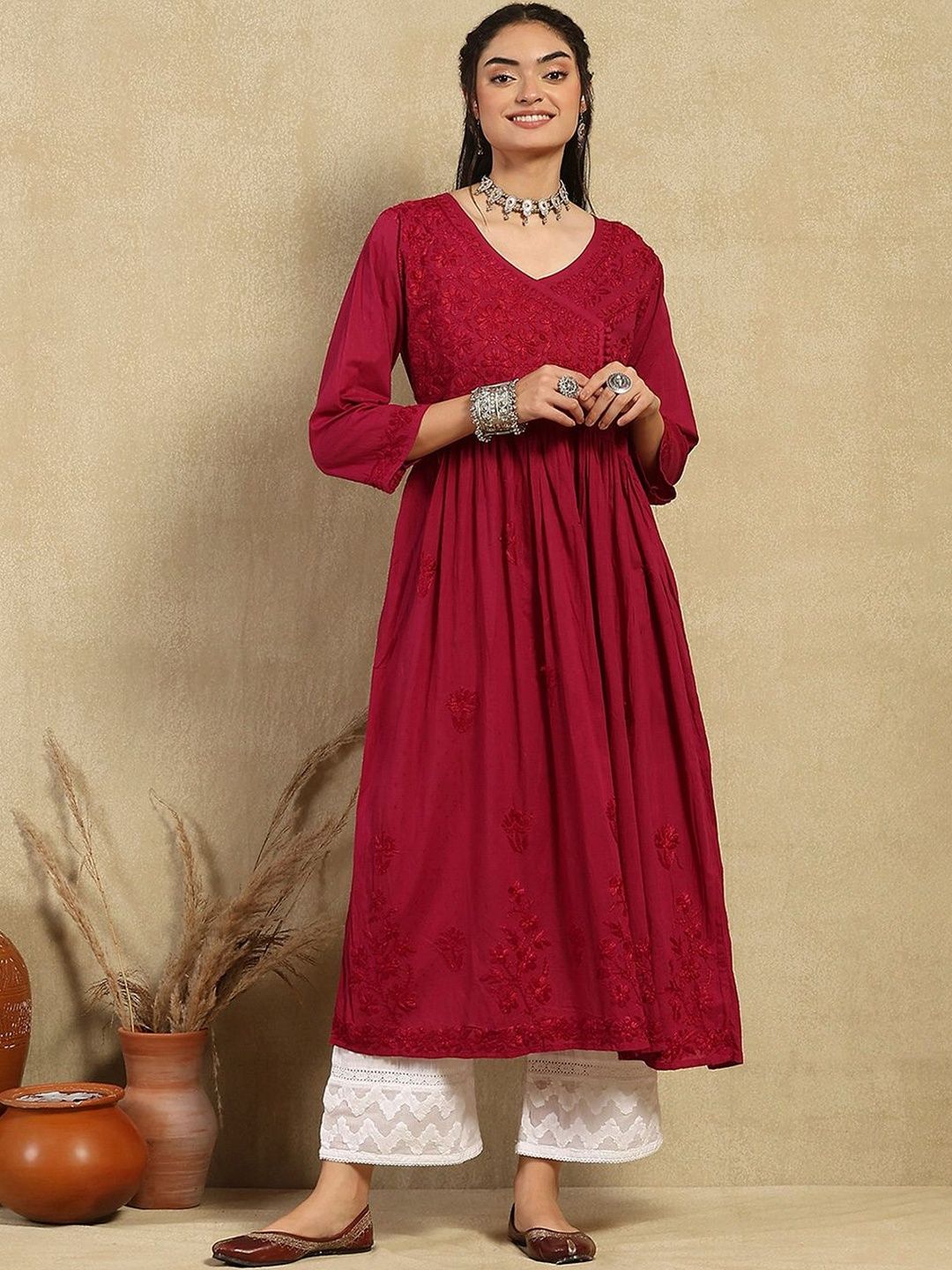 Rumah Wanita Chikankari Kurta Chikankari