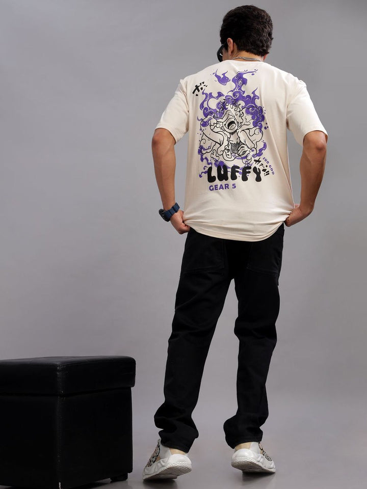 ADRO Anime Printed Round Neck Cotton Oversized T-shirt