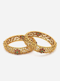 Set PANASH 2 Gelang Antik Bersalut Emas 24 CT