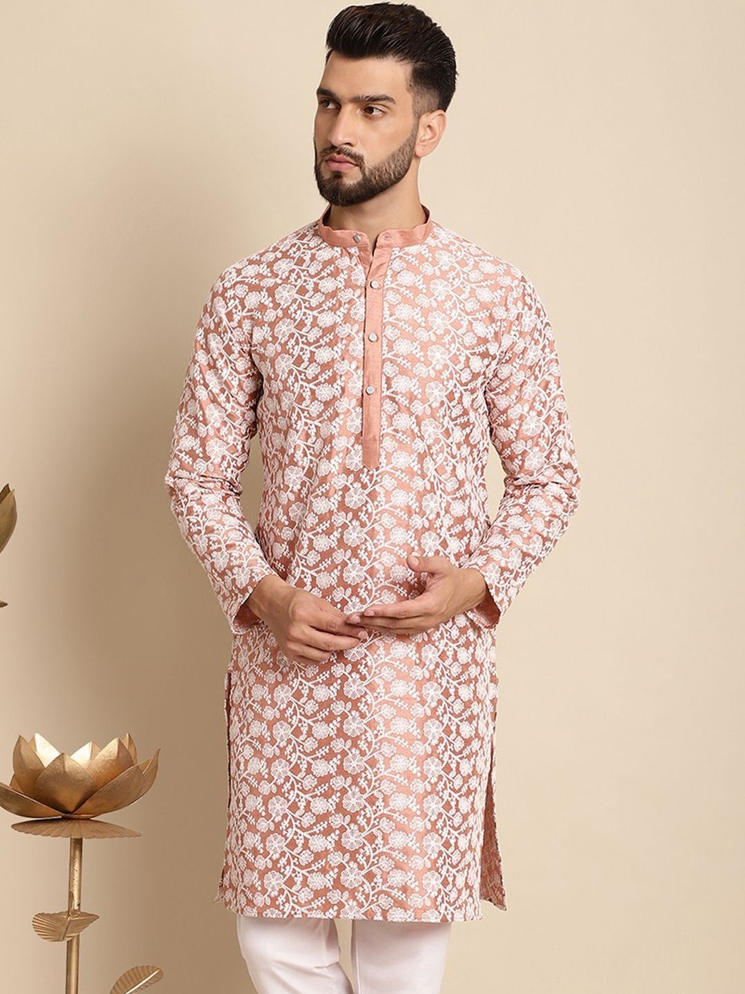 Anouk Men Embroidered Thread Work Kurta