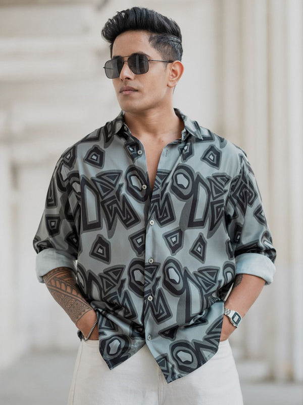 Powerlook Men Opaque Printed Casual Shirt