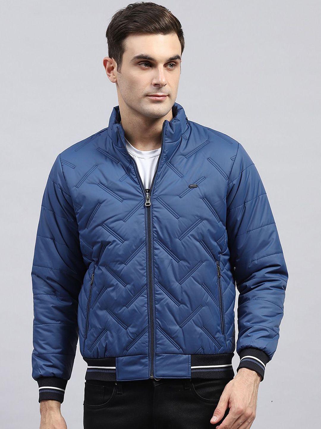 Monte Carlo Men Hooded Solid Casual Padded Jacket