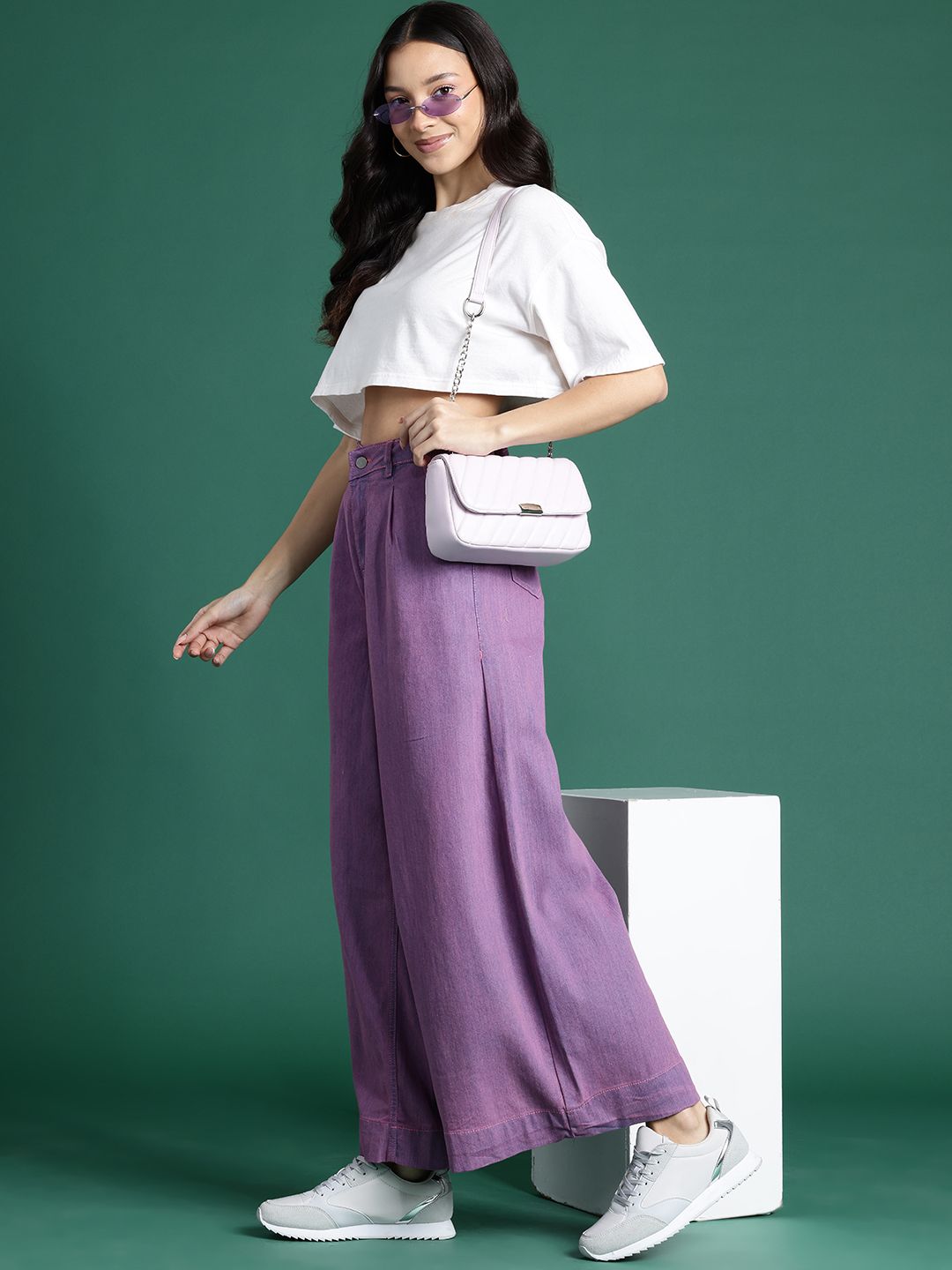 DressBerry Women Wide Leg Stretchable Jeans