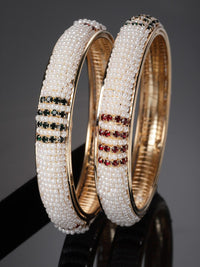 Set PANASH 2 Gelang Manik Mutiara Bersalut Emas