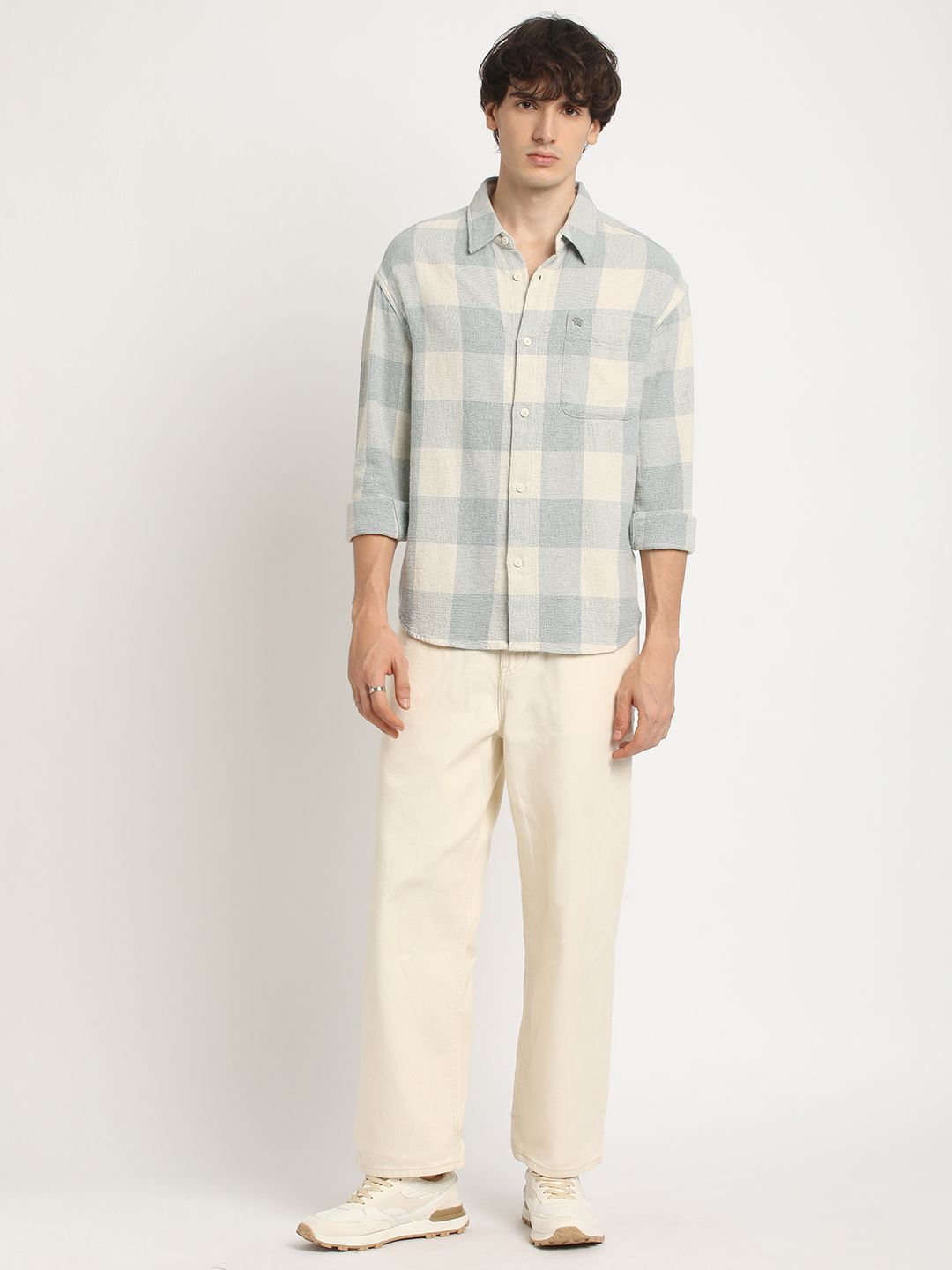 THE BEAR HOUSE Men Checked Relax Fit Casual Shirt