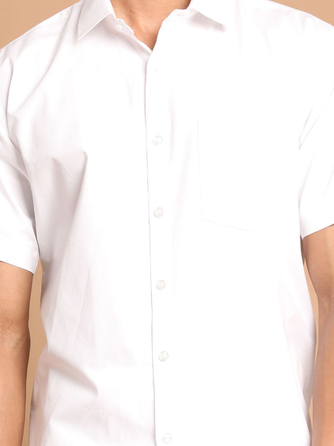 VASTRAMAY Men White Premium Casual Shirt