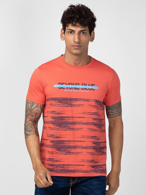 SPYKAR Men Graphic Printed Slim Fit T-shirt