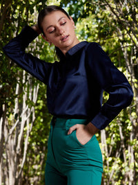 WORK IT by STREET 9 Comfort Fit Satin Casual Shirt