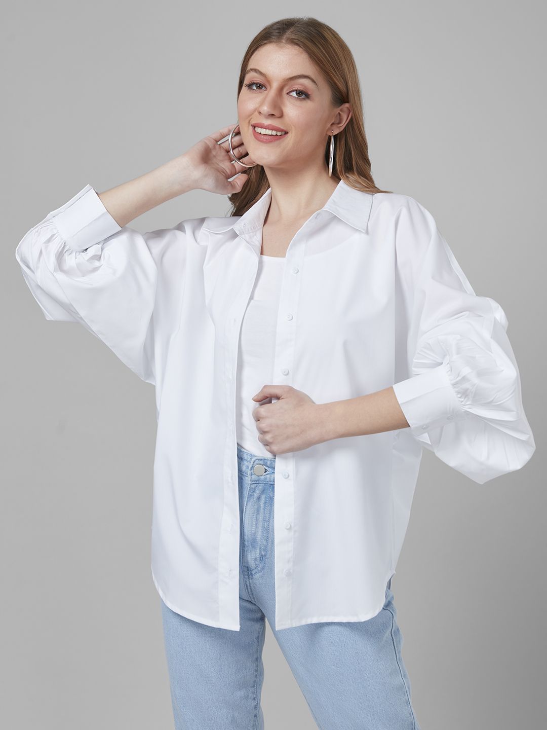 Style Quotient Women Solid Oversized Casual Shirt