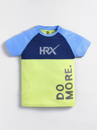HRX by Hrithik Roshan U17 Boys Rapid Dry Printed T-shirt with Shorts