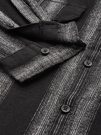 The Indian Garage Co Men Slim Fit Striped Double Flap Casual Shirt