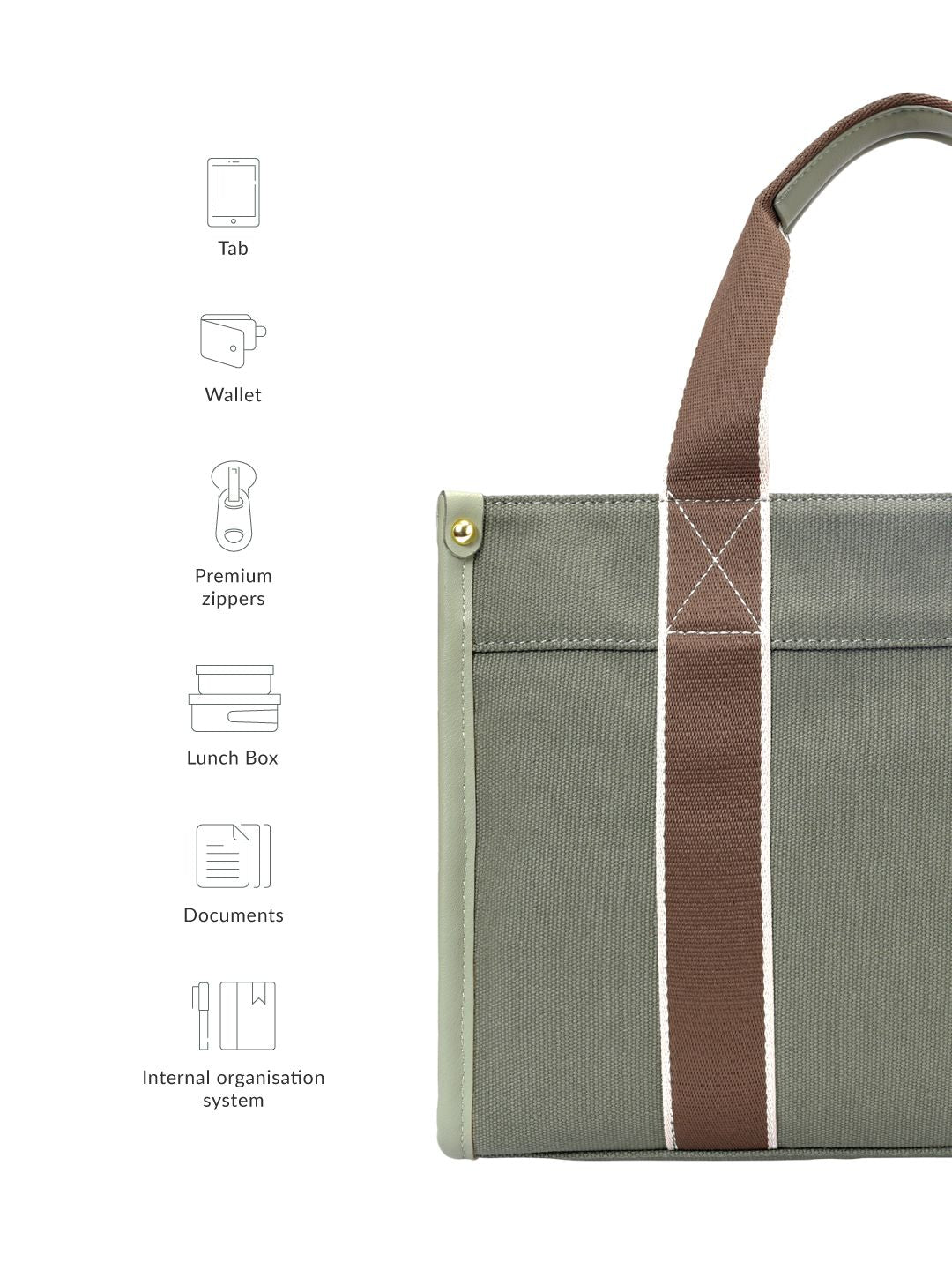 Lino Perros Self Design Canvas Structured Handheld Bag