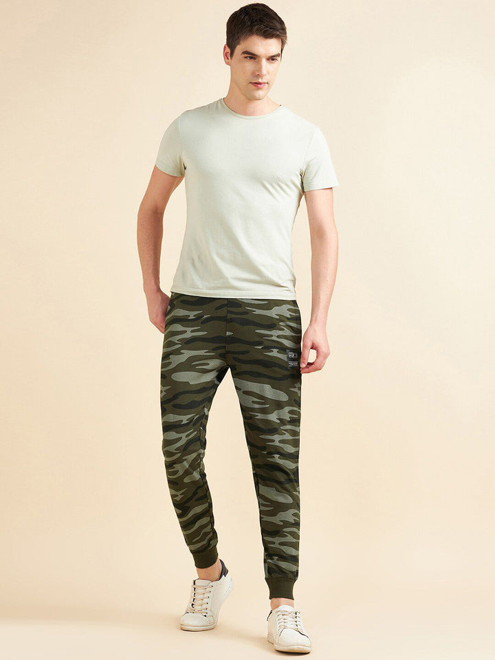Sweet Dreams Men Olive Dry-Fit Joggers Track Pants