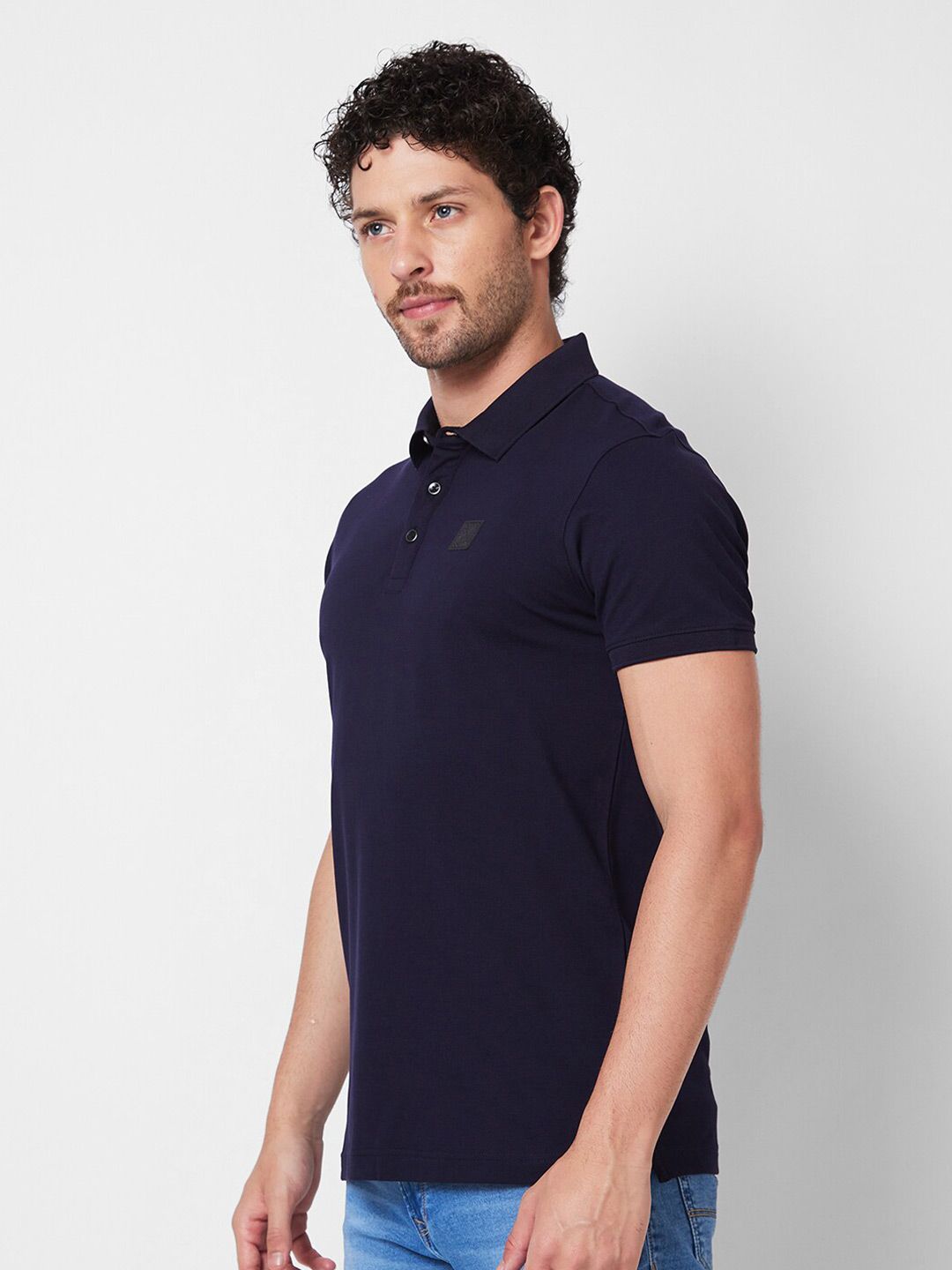 SPYKAR Polo Collar Cotton Slim Fit T-shirt