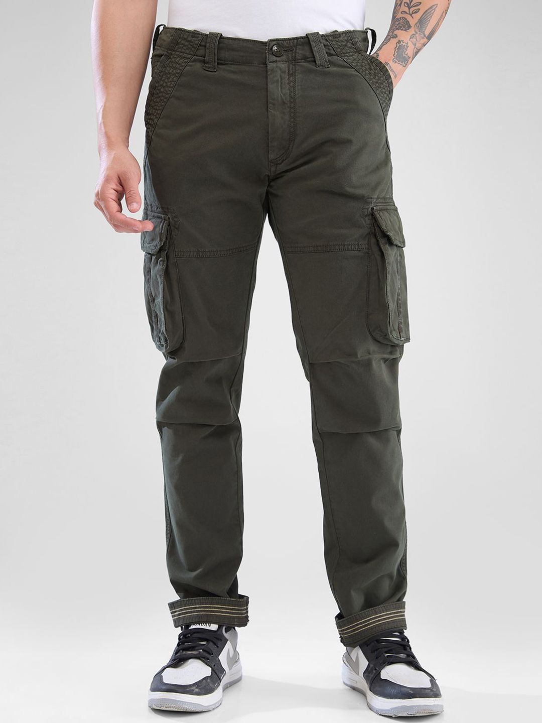 SPYKAR Men Mid Rise Cargo Trousers