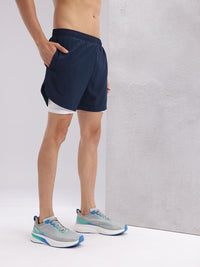 HRX by Hrithik Roshan Men Rapid-Dry Running Shorts with Inner Tights