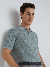 Park Avenue Printed Polo Collar Slim Fit T-shirt