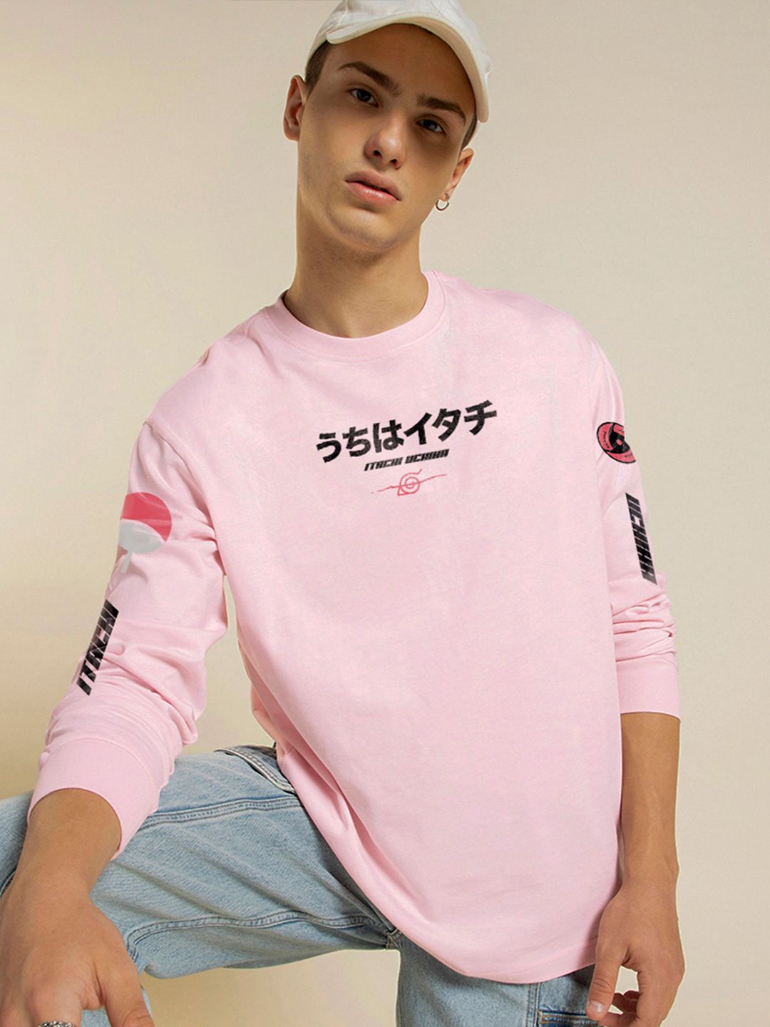 Bewakoof Men Typography Printed Round Neck Pure Cotton Oversized T-Shirt