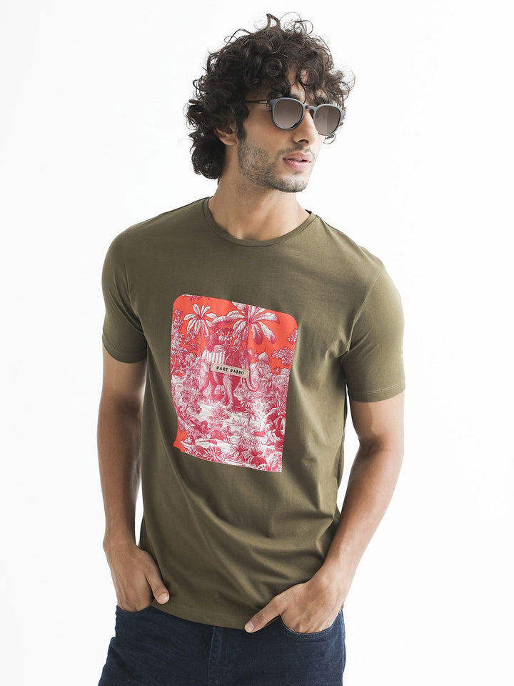 RARE RABBIT Men Rings-4 Slim Fit Solid Polo Collar T-Shirt