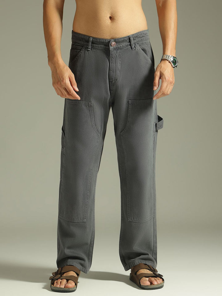 DENNISON Men Baggy Fit Carpenter Jeans