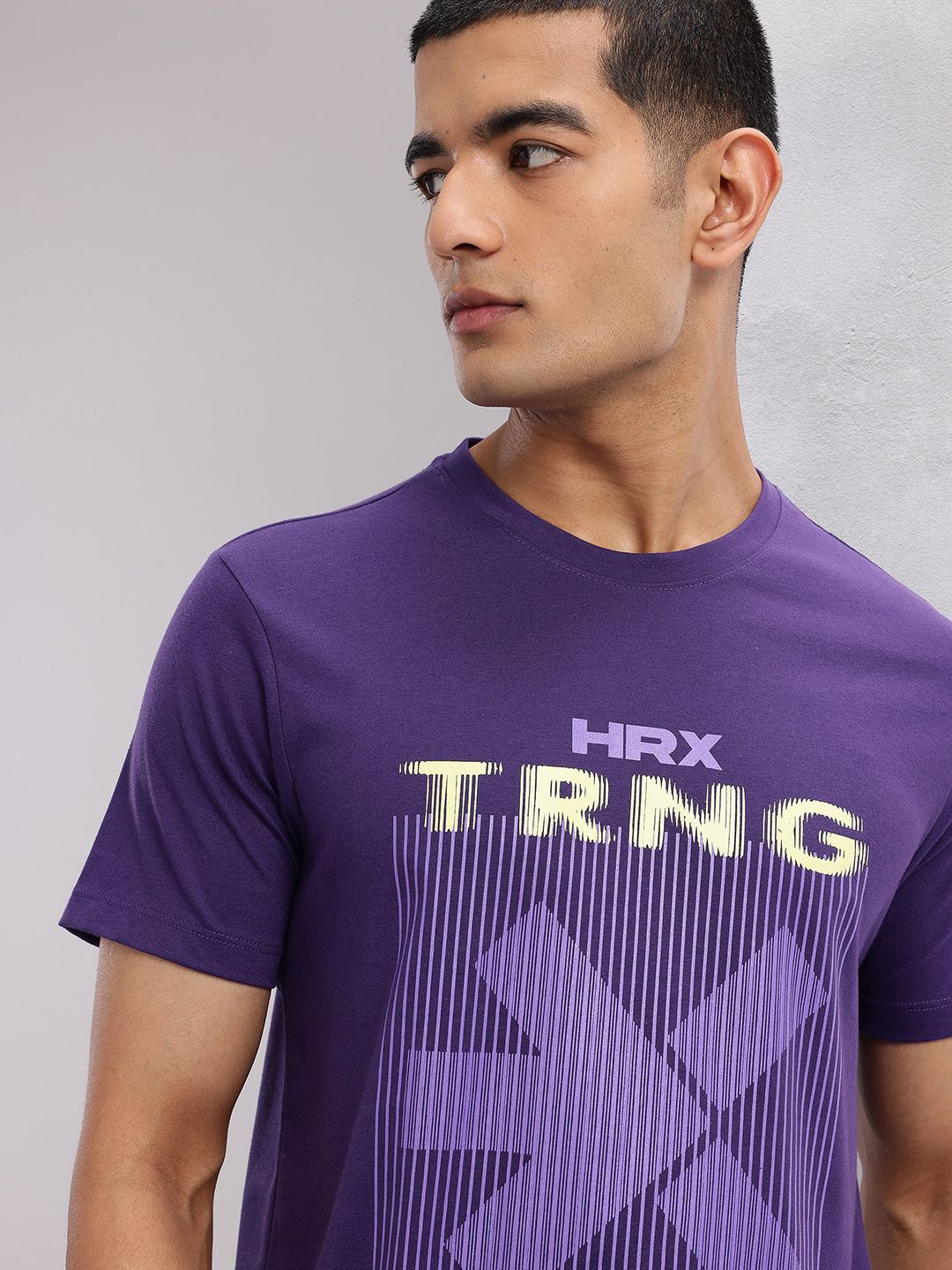 HRX by Hrithik Roshan Brand Logo Print Training T-shirt