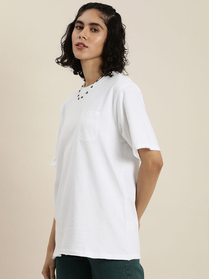 DILLINGER Women Honeycomb Structure Oversized Tshirt