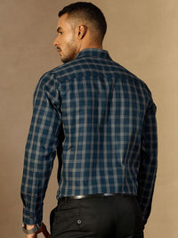 DENNISON Men Smart Tartan Checks Checked Formal Shirt
