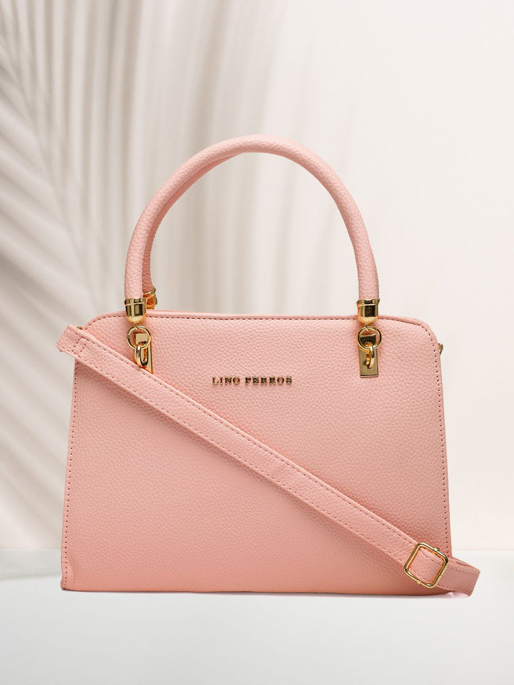 Lino Perros Pink Solid Handheld Bag