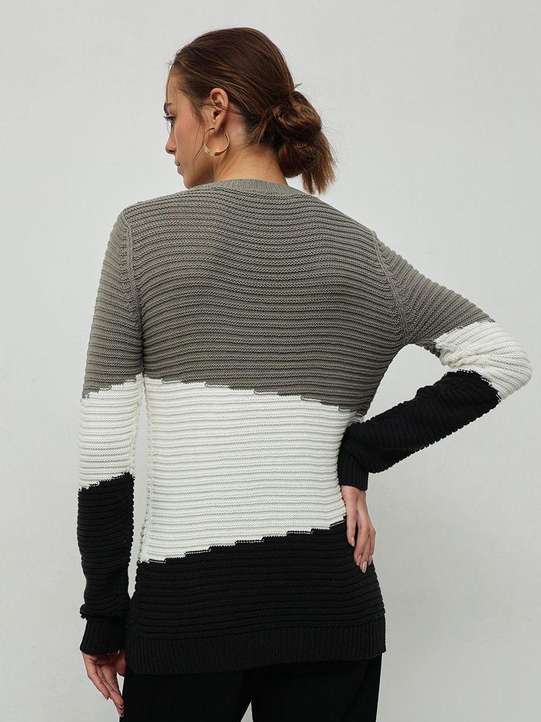STREET 9 Women Colourblocked Pullover
