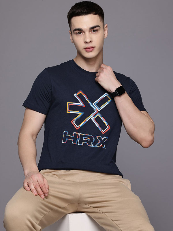 HRX by Hrithik Roshan Brand Logo Print Regular Fit Lifestyle T-shirt