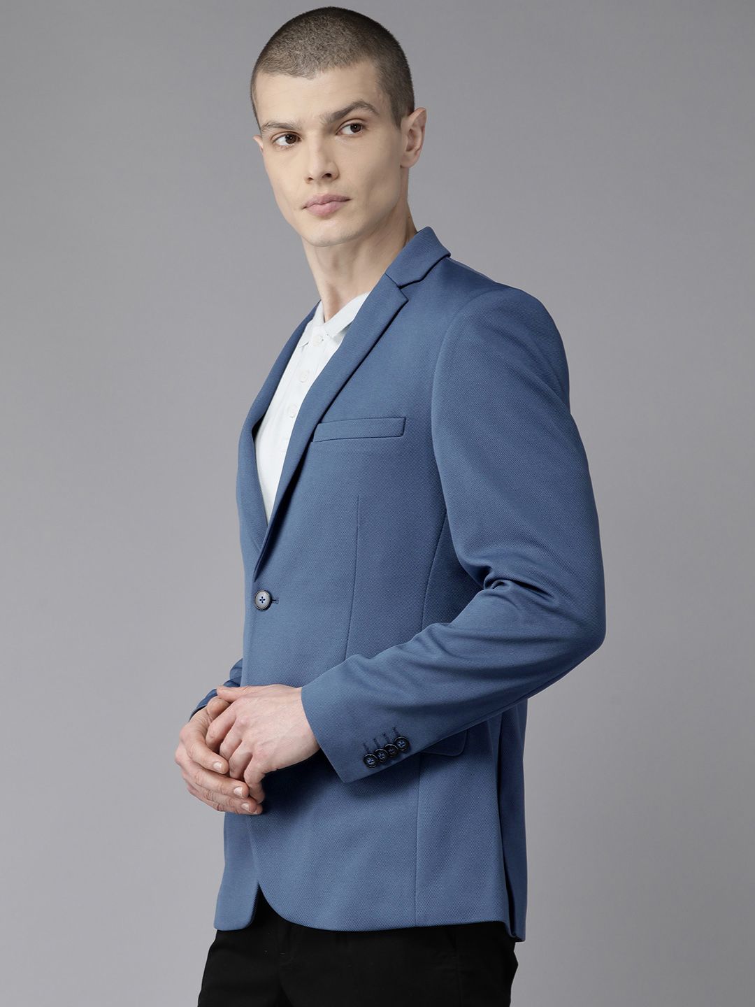 Park Avenue Men Active Fit Single-Breasted Blazer
